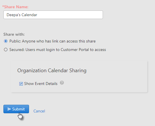 calendar sharing