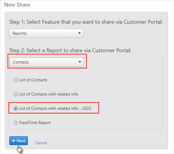 customerportal new share