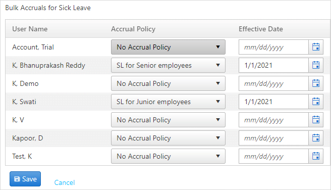 timeoff bulk accruals