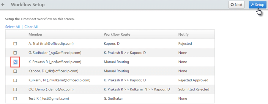 timesheet workflow