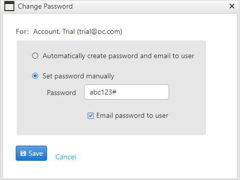 users change password